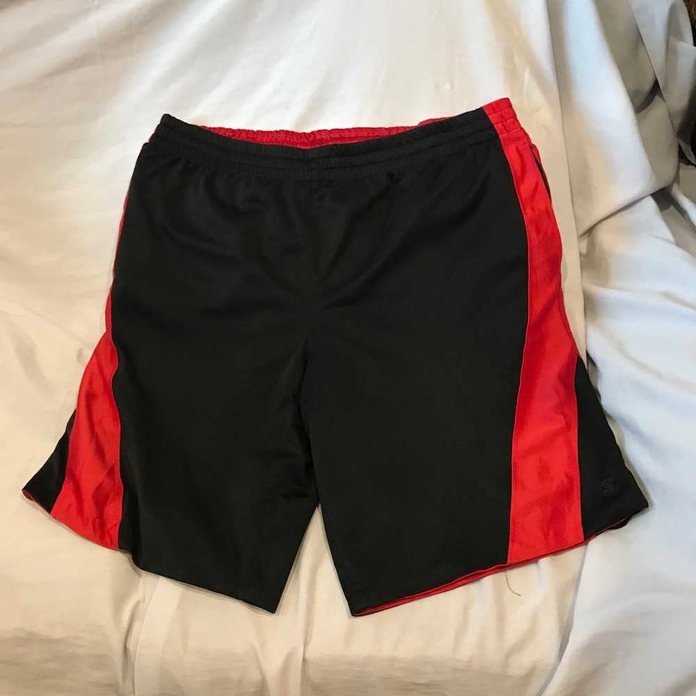 Reversable Basketball Shorts Black & Red Mens XL
